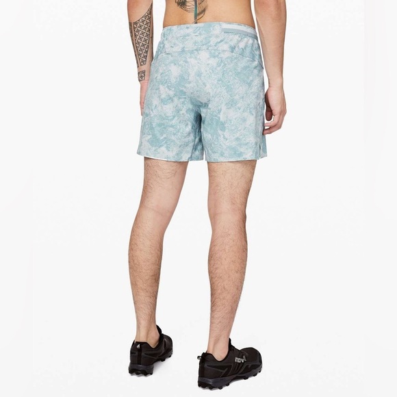 Lululemon Surge Short 6" with Liner in SubCelsius Dawn Blue Chambray - Picture 10 of 11